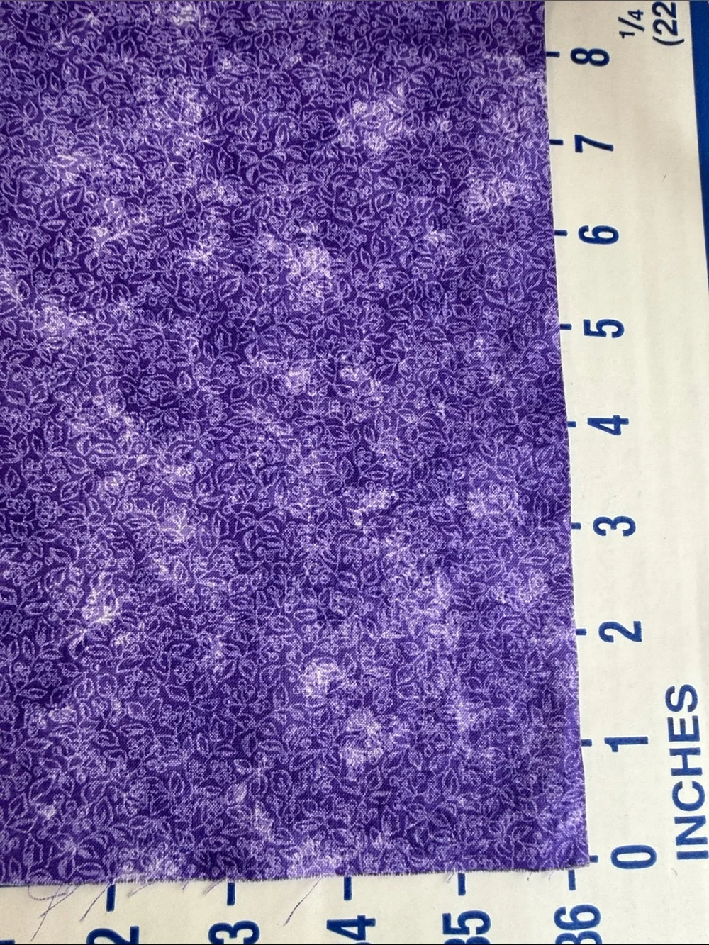Vintage Purple Tonal Floral Quilting Cotton Fabric 2 Yards x 44